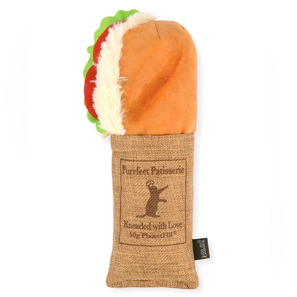 Sandwich Cat Toy Food Themed Tuna Baguette Kicker Crinkle Pet Toy Catnip Filled